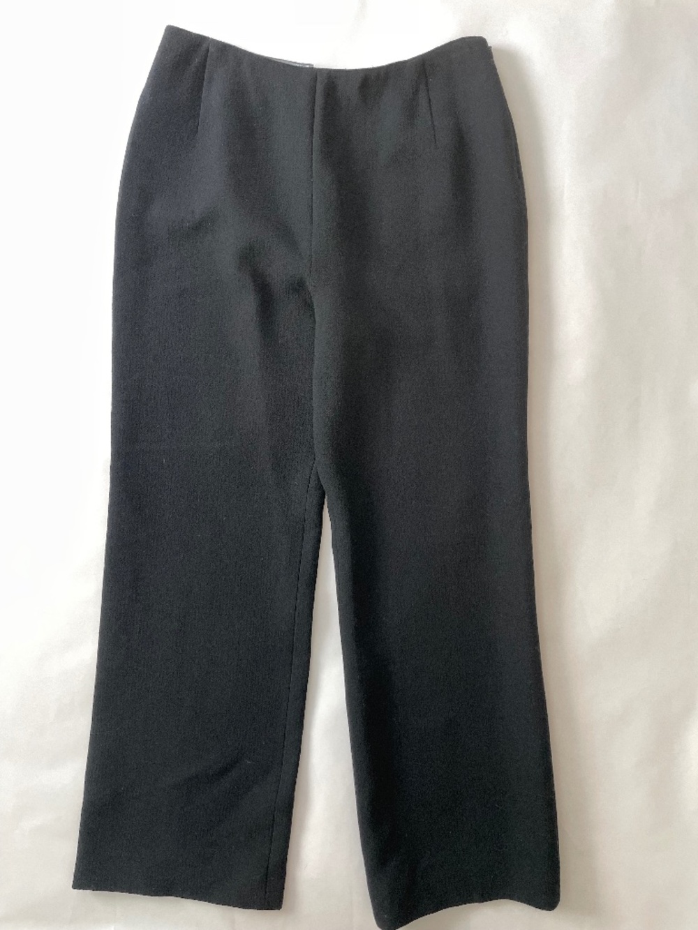 Vintage Oscar De La Renta for Saks Wool Crepe Wide Leg Black Pants Size 14, USA